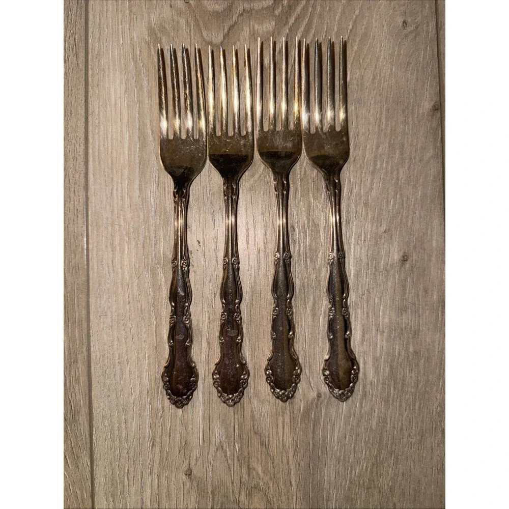 Oneida 1881 Rogers FLIRTATION 4 Dinner Forks 7-3/8
